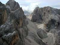 Vista dall'alto sul Passo Principe