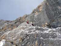 Alice e Andrea in traverso obliquo sulla Tissi