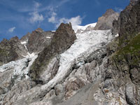 Il ghiacciaio del Monte Bianco