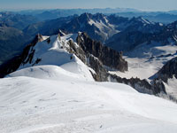 L'Aiuguille du Midi dalla vetta del MB