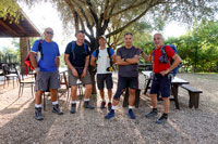 Gruppo alla partenza dal rifugio cooperativa Goloritzè