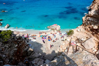 Vista sulla spiaggia di cala Goloritzè