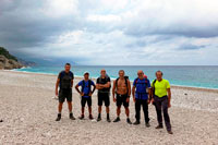 Il gruppo alla fine del trek a cala Sisine