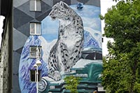 Murale in centro ad Almaty