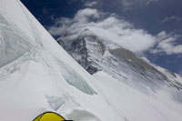 La cresta ovest del Khan Tengri dal campo tre