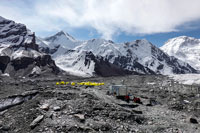 Il campo base Inylchek Sud visto da ovest