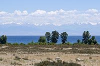 Sponda nord del lago di Issyk Kul