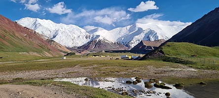 La valle del campo base di Achik-Tash