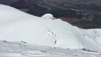 Il campo 3 dall'alto