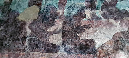 Affresco di prigionieri Maya a Bonampak