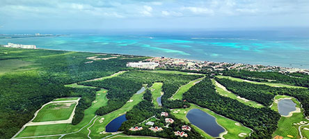 Le spiagge di Cancun dall'alto