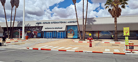 Il nostro arrivo all'aeroporto di Windhoek