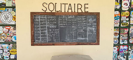 Tabella con le precipitazioni storiche a Solitaire