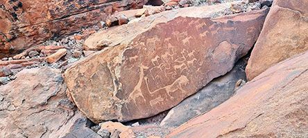 Graffiti rupestri al sito Unesco di Twyfelfontein
