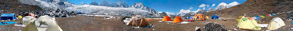 Panoramica a 360° dal Campo Base