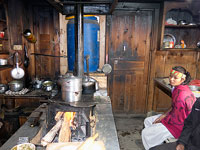 L'interno della cucina di un lodge