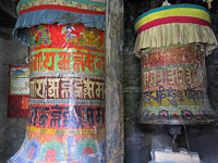 Ruote di preghiera al gompa di Braka