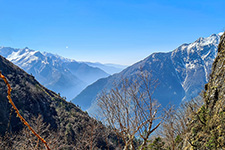 La valle del Marsyangdi dall'alto 