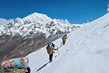 Sull'altro versante del passo Kuchumro