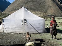 Tenda nomada lungo il Paniyam khola