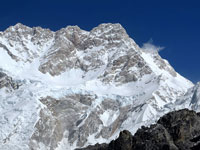 La vetta del Kangchenjunga da sud