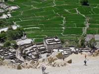 Il villaggio di Dhi dall'alto