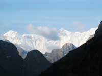 La barriera dell'Annapurna da Meta