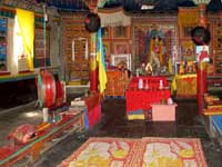 L'interno del gompa di Tashi a Phu