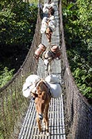 Ponte sospeso a Dobhan, 1050 m