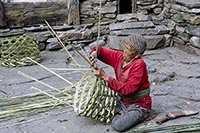 Fabbricazione di ceste a Sirdibas