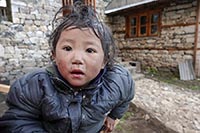 Il figlio della signora Sangmu a Chhokang Paro