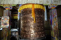 Ruota di preghiera al gompa di Nile