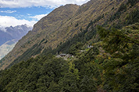 Il gompa di Langdang dall'alto