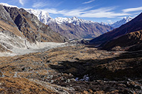 La valle che scende dal Rupina La