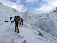 Salendo il ghiacciaio del Gasherbrum