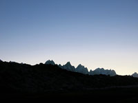 Vette dell'alto Biafo in controluce