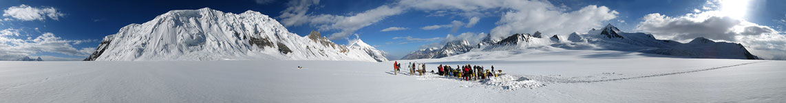 Panorama a 360° dal passo Hispar, 5128 m