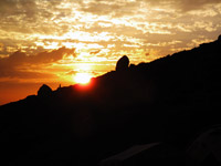 Il sole al tramonto