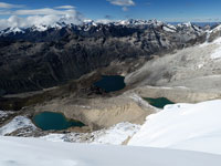 Laghi morenici sotto all'Ishinca