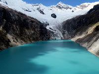 La laguna di Arhuaycocha, 4420 m slm