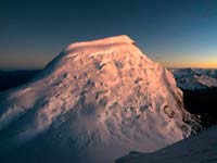 Lo Huascaran cima nord all'alba