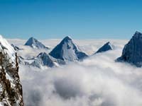 Alpamayo e Artensoraju dalla cima sud dello Huascaran