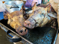 Porchetta al mercato di Carhuaz