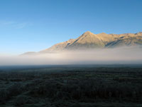 Paesaggio mattutino verso Macchu Picchu