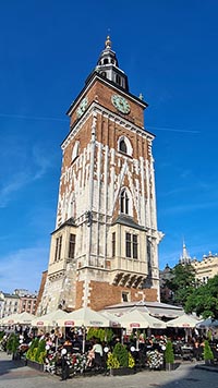 La storica torre del Municipio di Cracovia