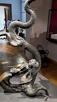 Dragone in bronzo al museo dei Czartoryski a Cracovia