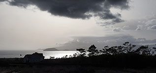 Tramonto in controluce su Faial da Madalena di Pico (foto A. Galligioni)