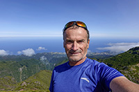 Giuseppe in vetta al Pico Ruivo, 1862 m