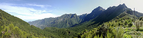 Panorama a sud dal passo di Boca de Encumeada