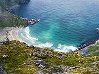 La spiaggia di Bunes dall'alto - Lofoten